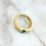 Fabricacion Bajo Pedido Anillo Mate Solitario Esmeralda 10gr / Oro Amarillo