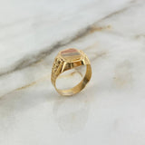 Anillo Sello 4.4gr / T8 1/4 / Punteado Tres Oros &