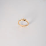 Anillo Puntos Cruz 3gr / T7 / Circon Blanco Oro Amarillo $