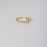 Anillo Fé Churumbela 2.25gr / T7 / Circones Blancos Oro Amarillo $