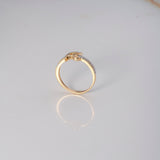 Anillo Fé Churumbela 2.25gr / T7 / Circones Blancos Oro Amarillo $