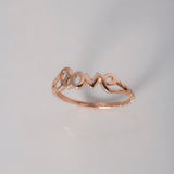 Anillo Love 1.4gr / T6 1/2 / Oro Rosa $