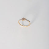 Anillo Estrella 1.8gr / T7 1/2 / Circones Blancos Oro Amarillo $