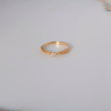 Anillo Solitario Corazón 1.7gr / T7 1/2 / Ramas Circones Blancos Oro Amarillo $