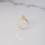 Anillo London 2.65gr / T6 1/2 / Solitario Circones Blancos Oro Amarillo $