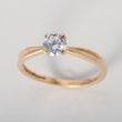 Anillo Solitario Olivo 1.95gr / T6 1/4 / Anillo Circon Blanco Oro Amarillo $