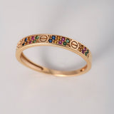 Anillo Tornillos 1.85gr / T7 / Circones Colores Oro Amarillo $