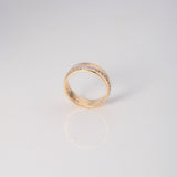 Anillo Argolla 4.15gr / T6 1/4 / Circones Blancos Oro Amarillo $