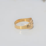 Anillo Rustico 1.85gr / T11 1/2 / Rayado Oro Amarillo $