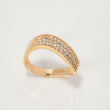 Anillo Banda 3.5gr / T6 / Circones Blancos Oro Amarillo $