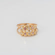 Anillo Ovalos 1.7gr / T7 3/4 / Circones Blancos Rosados Oro Amarillo $