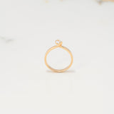 Anillo Solitario Linea Invertida 2.65gr / T6 / Circon Blanco Oro Amarillo $