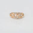 Anillo Corazon 15s 1.9gr / T6 1/4 / Circones Blancos Oro Amarillo $