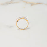 Anillo Churumbela 2.6gr / T5 1/4 / Circones Blancos Oro Amarillo $