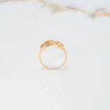 Anillo Infinito 2.1gr / T6  / Circones Blancos Oro Amarillo $