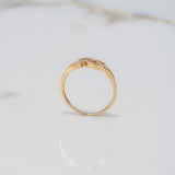 Anillo Fé Corazón 1.75gr / T5 3/4 / Circones Blancos Oro Amarillo $