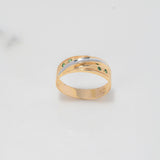 Anillo Argolla 2.8gr / T8 3/4 / Circones Verdes Dos Oros Amarillo Blanco $