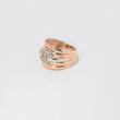 Anillo Cinturon 5.25gr / T7 / Liso Circones Blancos Dos Oros Blanco Rosa $