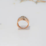 Anillo Cinturon 5.25gr / T7 / Liso Circones Blancos Dos Oros Blanco Rosa $