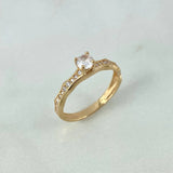 Anillo Churumbela 2.05gr / T6 1/2 / Circones Blancos Oro Amarillo &