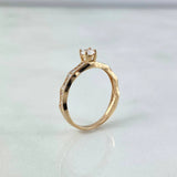 Anillo Churumbela 1.9gr / T6 / Circones Blancos Oro Amarillo &