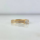 Anillo Churumbela 2.05gr / T6 1/2 / Circones Blancos Oro Amarillo &