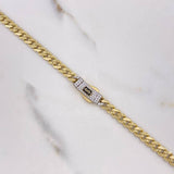 Cadena Cubana Infinito 18.8gr / 60cm / 5mm Diamantada Oro Amarillo +2 $