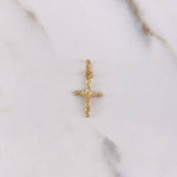 Dije Cruz Cristo Espiral 0.75gr / 2.3cm / Oro Amarillo $