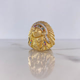 Anillo Rostro Indio 14.65gr / T10 1/4 / Circones Colores Dos Oros Amarillo Blanco $