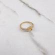 Anillo Fe 2.15gr / T6 1/2 / Circones Blancos Oro Amarillo $