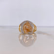 Anillo Herradura Caballo 8.2gr / T9 3/4 / Circones Blancos Tres Oros $