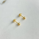 Topos Bola 0.4gr / 4mm Lisa Oro Amarillo &