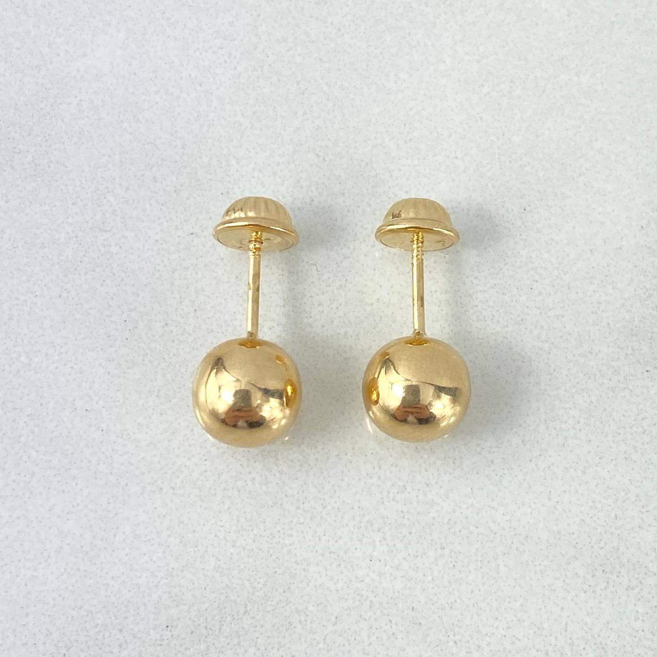 Topos Bola 0.7gr / 7mm Lisa Oro Amarillo &