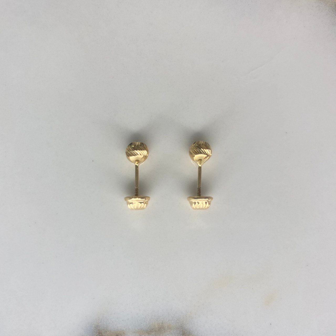 Topos Bola 0.45gr / 4mm Diamantada Oro Amarillo &