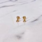 Topos Torre Eiffel 0.8gr / Circones Blancos Oro Amarillo &