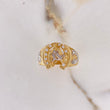 Anillo Herradura Caballo 7.2gr / T9 1/2 / Circones Blancos Dos Oros Amarillo Blanco $