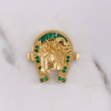 Herraje Herradura Caballo 8.25gr / 3cm / Circones Verdes Oro Amarillo $