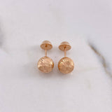 Topos Bola 0.95gr / 7mm Diamantada Oro Rosa &