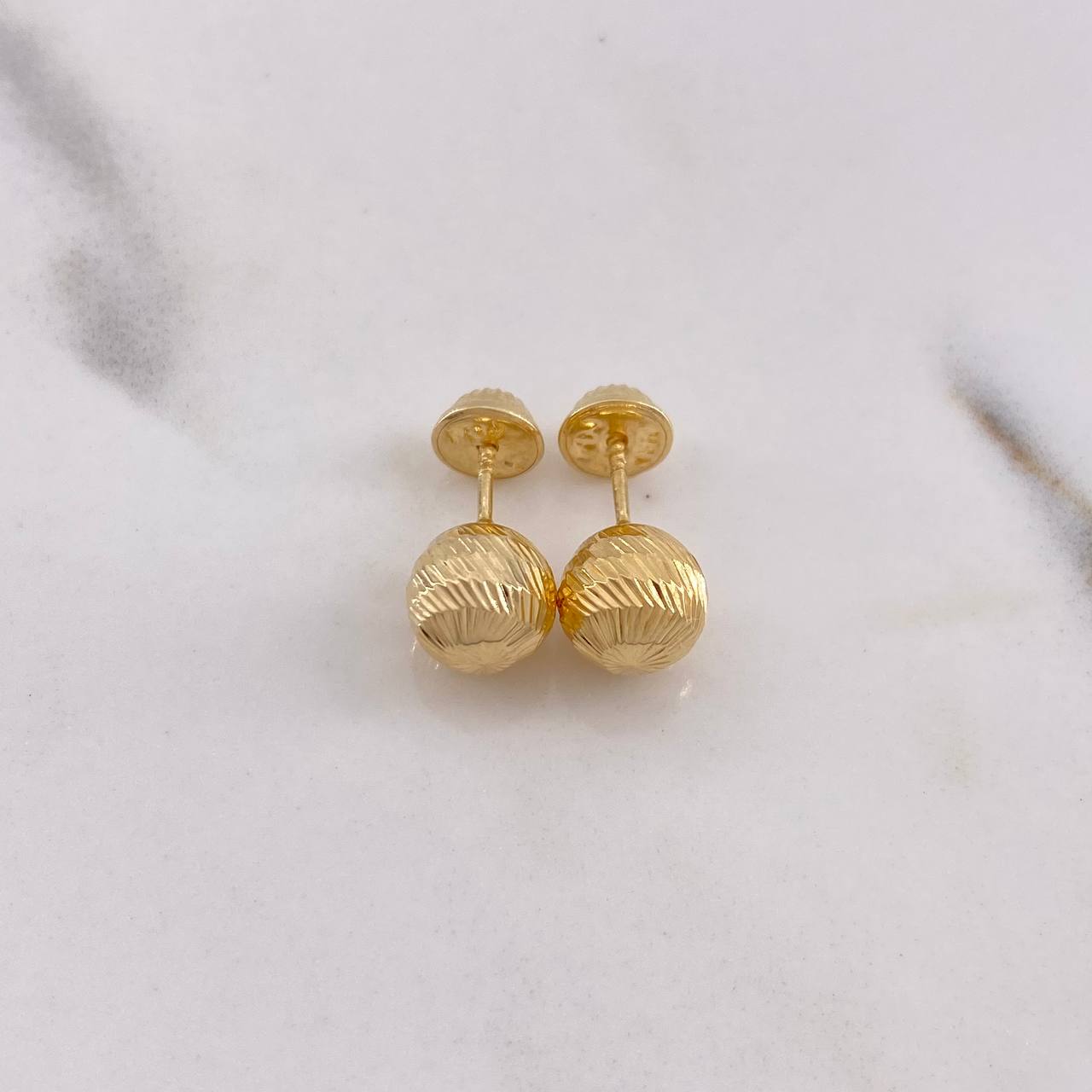 Topos Bola 0.85gr / 7mm Diamantada Oro Amarillo &