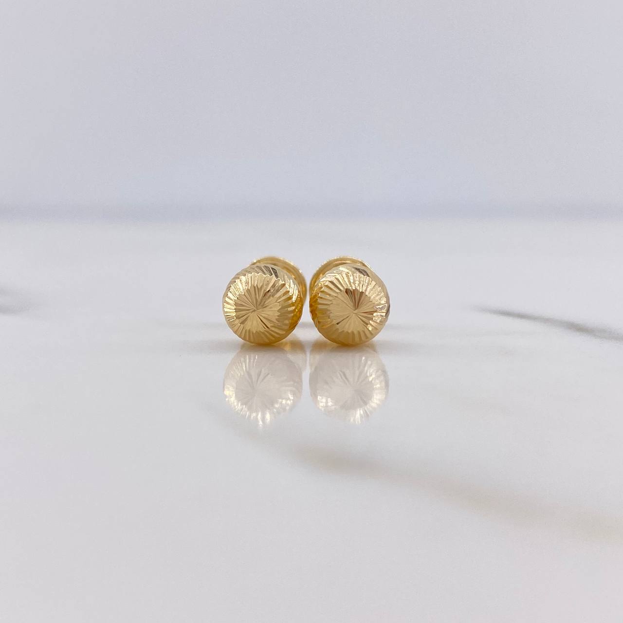 Topos Bola 0.7gr / 6mm Diamantada Oro Amarillo &