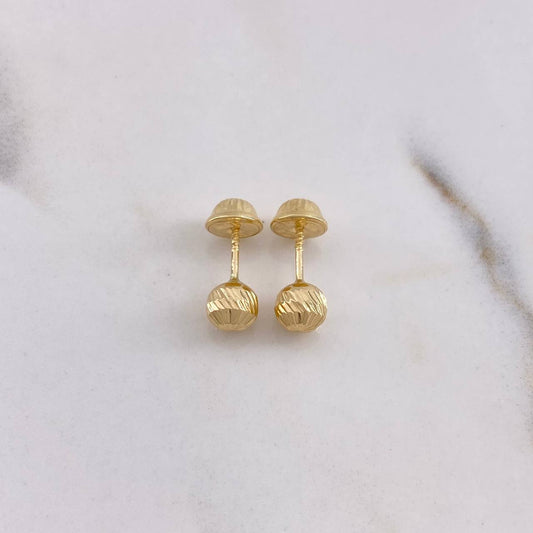 Topos Bola 0.55gr / 5mm Diamantada Oro Amarillo &