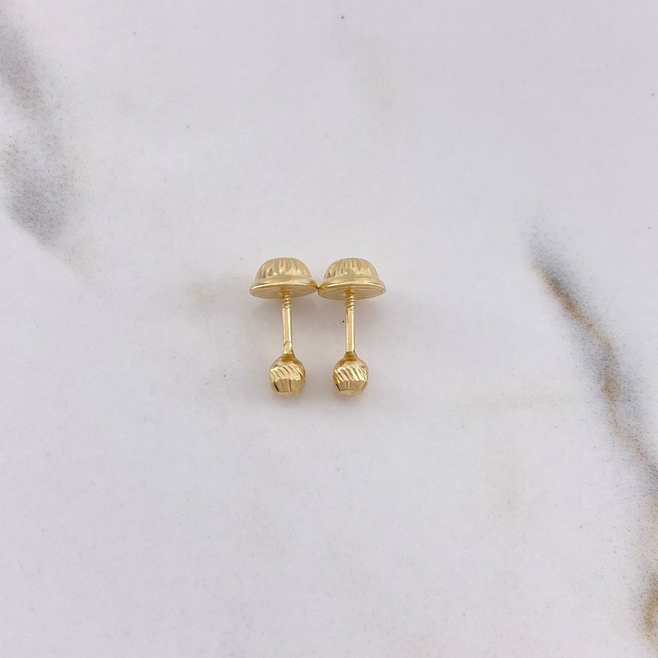 Topos Bola 0.45gr / 3mm Bolas Diamantadas Oro Amarillo &