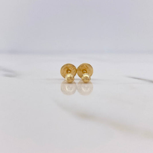 Topos Bola 0.45gr / 3mm Diamantados Oro Amarillo 18K #