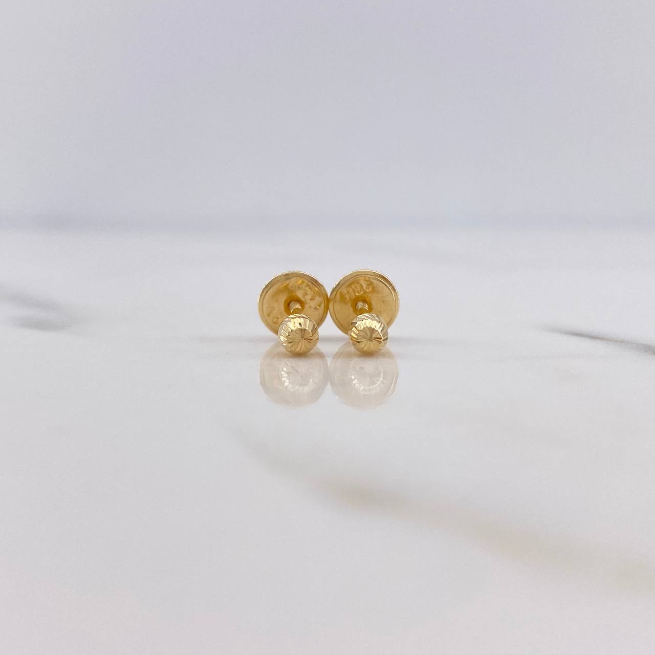 Topos Bola 0.5gr / 3mm Diamantados Oro Amarillo 18K #