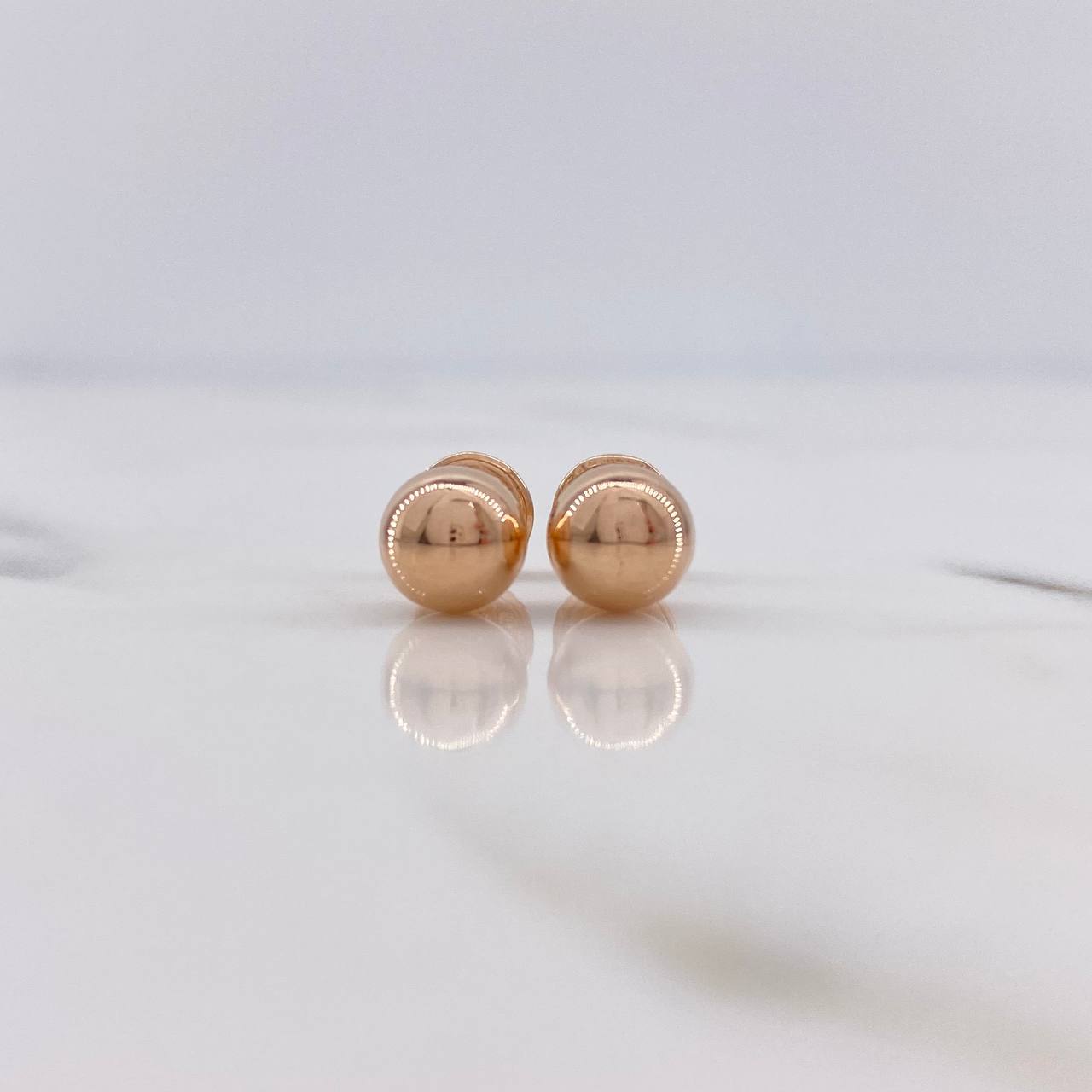 Topos Bola 0.5gr / 6mm Lisa Oro Rosa $