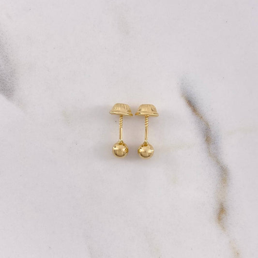 Topos Bola 0.4gr / 4mm Lisa Oro Amarillo $