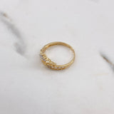 Anillo Corona 15s 1.75gr / T5 1/2 / Circones Blancos Dos Oros Amarillo Blanco &