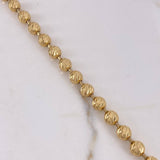 Pulso Militar 14.4gr / 19cm / 5mm Bola Diamantada Oro Amarillo $