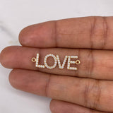 Herraje Love 1.25gr / 2.7cm / Circones Blancos Oro Amarillo $