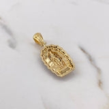 Dije Virgen Guadalupe 5.6gr / 3.7cm / Circones Blancos Negros Oro Amarillo 18K $